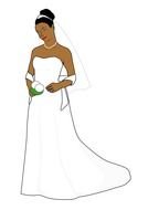 African American nice Bride drawing