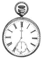 Vintage Antique Pocket Watch drawing