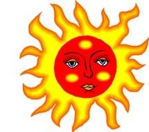 red summer sun