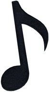Clip art of Black Musical Note