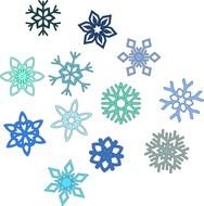 Snowflakes drawing