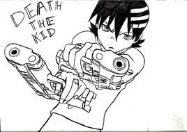 death the kid man with gun drawing