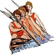 painted kayak girls