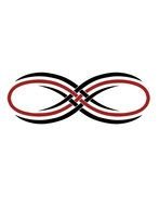 Black And Red Tribal Infinity Tattoo Free Design Ideas