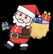 Santa Claus With His Gifts Is The Images Children Expect To See