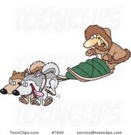 Cartoon Dog Sledding N2