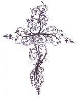 purple flower cross