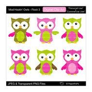 Chevron Owl Digital Pattern Mod Hootin Owls N2