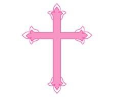 Pink Baptism Cross N3