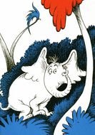 painted white elephant in the jungle