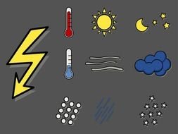 variety of weather icons