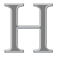 chrome letter H