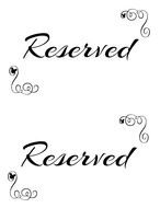printable tag RESERVED