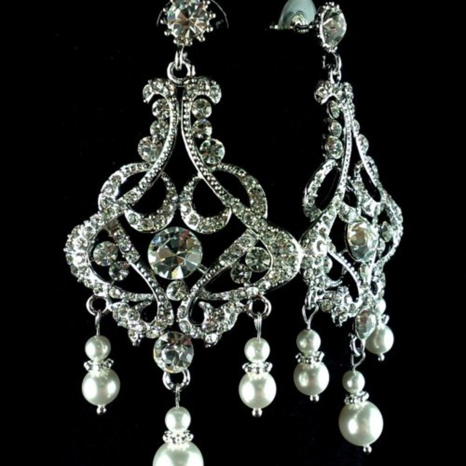 Victorian Chandelier Earrings Art Deco Wedding Jewelry Chantelle