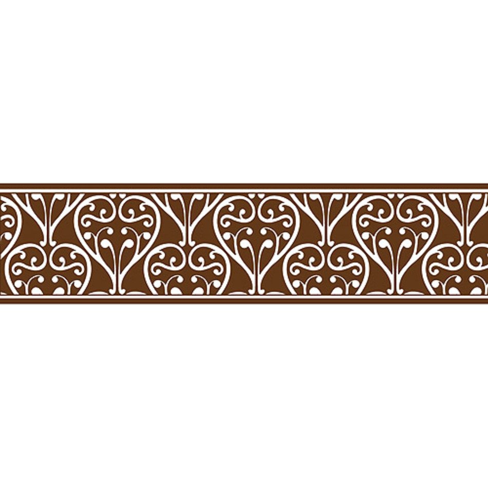 Bacati Floral Damask Wall Border Pink brown Walmartcom