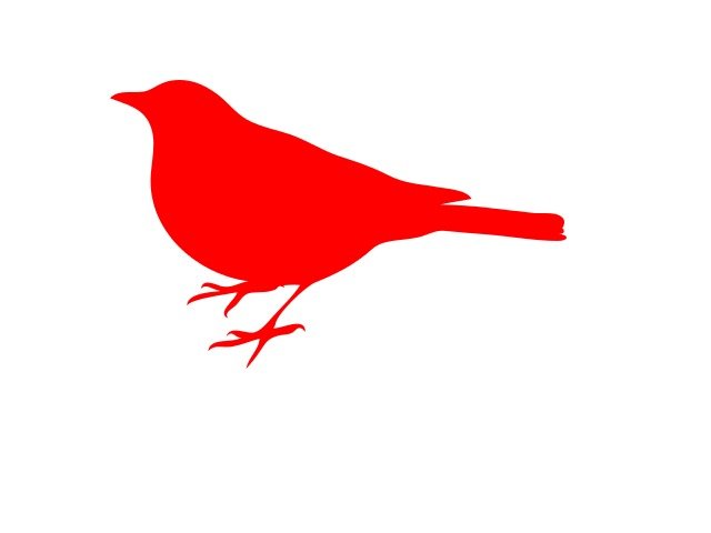 Comic Bird Silhouette Teal clipart