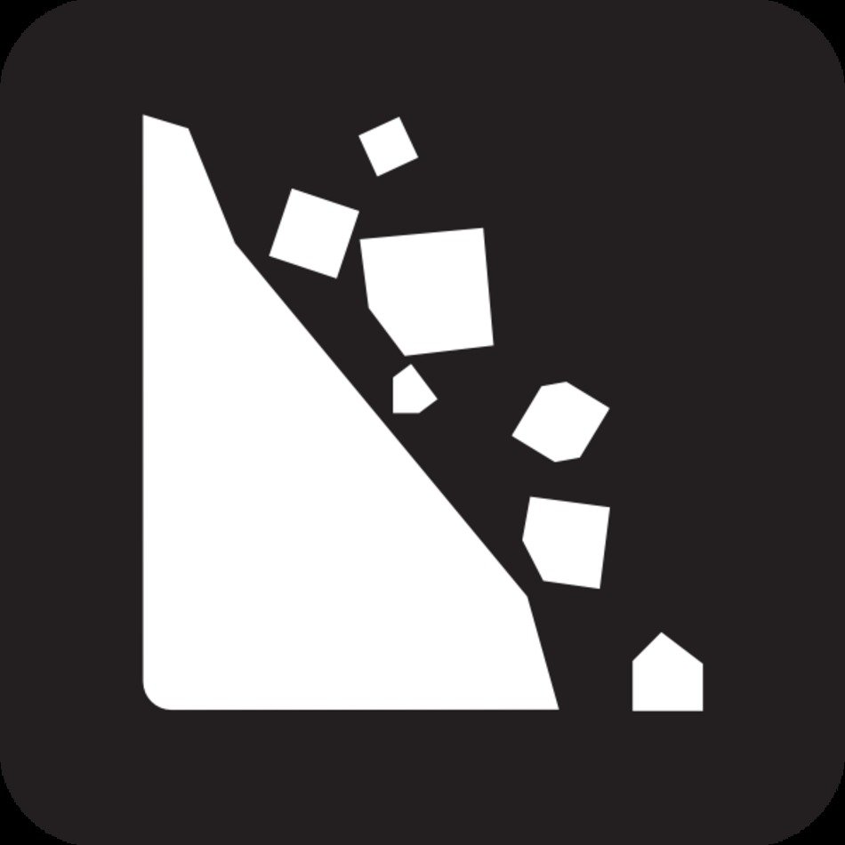 Falling Rocks Black At Clkercom Vector Online