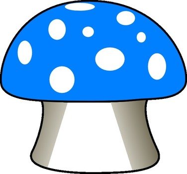 Blue Mushroom At Clkercom Vector Online Royalty N2