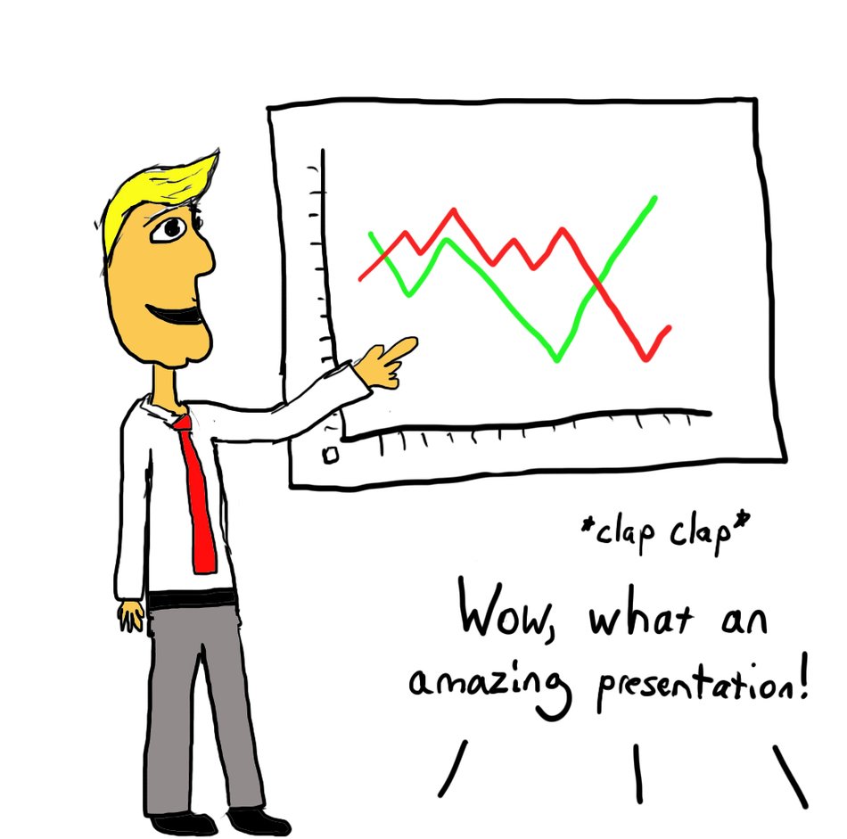 drawing of a man near the chart