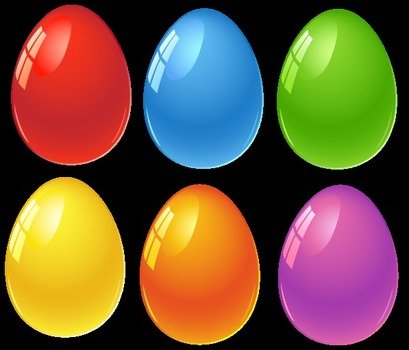 Wonderful Easter Png With Ornamented And Colored Eggs 12