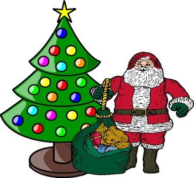 Tree With Santa Claus At Clkercom Vector