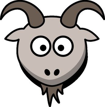 Goat Cartoon Head At Clkercom Vector Online