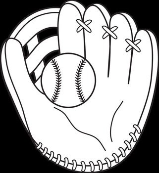 Colorable Baseball And Mitt Free
