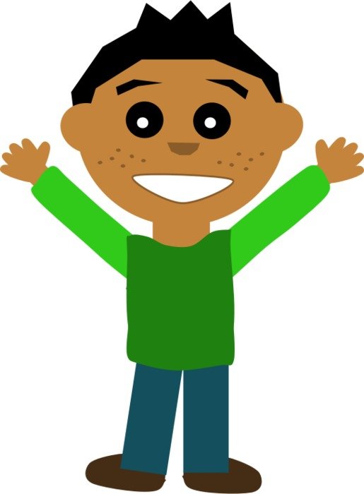 Happy Guy By Scout A With Hands Up