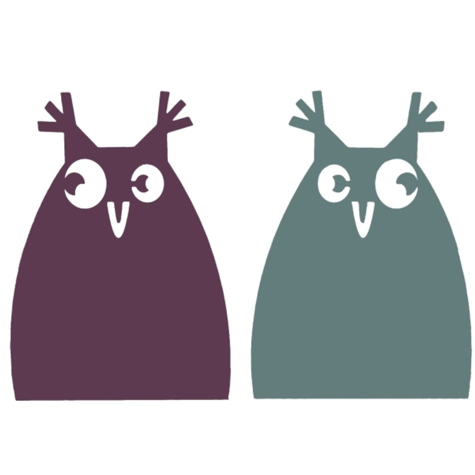 Simple Owl Silhouette Bookend Set
