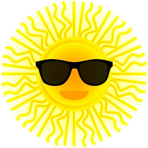 Sun With Sunglasses By Laobc A Smiling