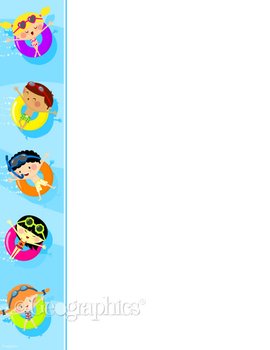 Pool Party Printable Letterhead85 X11geographics