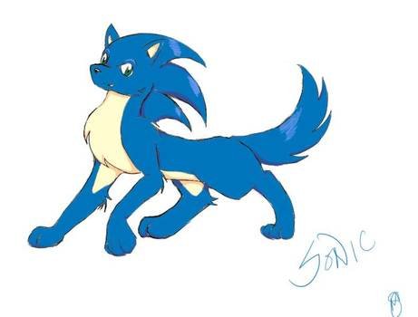 Sonic The Hedgehog As A Wolf By Cherished Flower