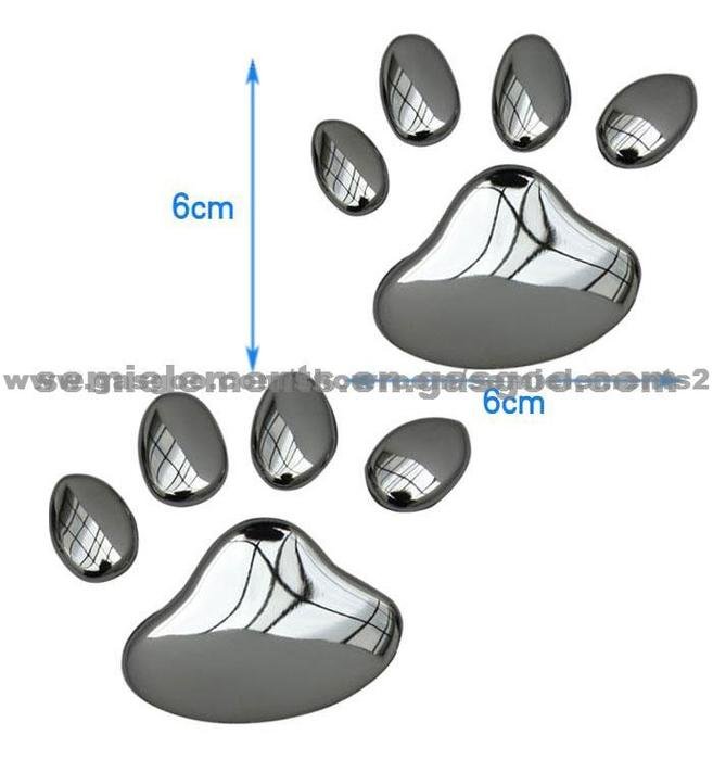 Name Auto Part Silver Bear Paw Pet Animal Footprints Emblem Car clipart