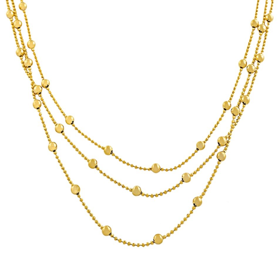 Diamonds International Gold Kist Facny Beaded Necklace