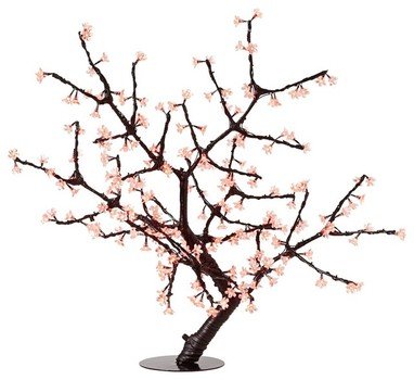 Asian 44 Red Cherry Blossoms Led Floor Lamp Modern Lamps