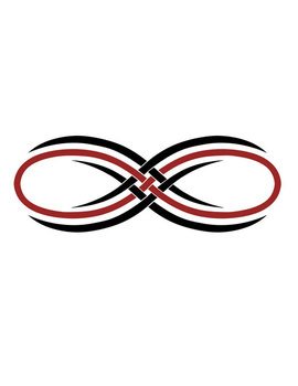 Black And Red Tribal Infinity Tattoo Free Design Ideas