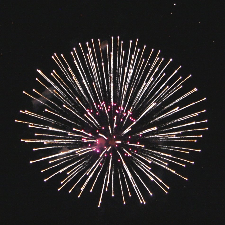 Ä°llustration of Fireworks in a dark