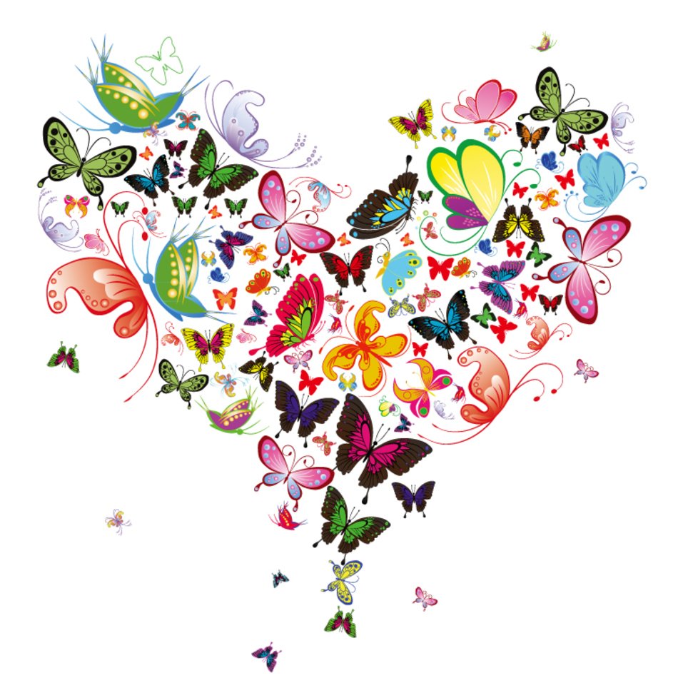 Heart Of Butterfly Free Vector Graphic Download clipart