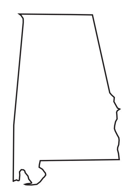 Alabama Outline At Clkercom Vector Online Image By