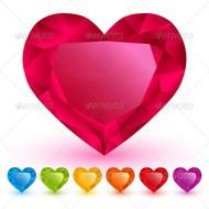 Stock Vector Graphicriver Diamond Hearts Set 3691787 &amp;187 Dondrupcom