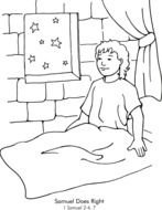 Clip Art of the boy in a castle