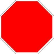 Sign Bus Stop Red