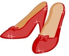 red shiny shoes as a picture for clipart