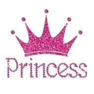 Princess text and Crown drawing