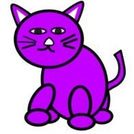 Purple Cat Vector drawing