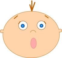 Scared Baby Hair At Clkercom Vector Online