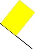 isolated yellow flag