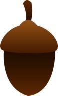 painted brown acorn