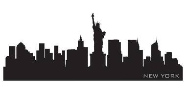 City Skyline Silhouette drawing