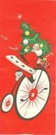 christmas bike drawing